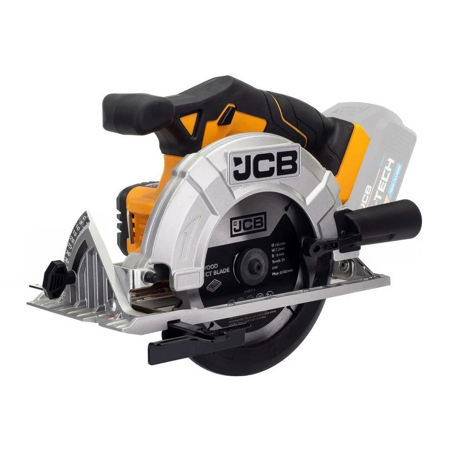 JCB 18CS-B körfűrész 18 V, 165 mm, akku és töltő nélkül