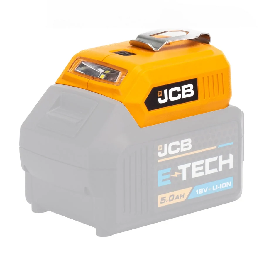 JCB 18USB LED lámpa és USB-adapter 18 V akkumulátorhoz